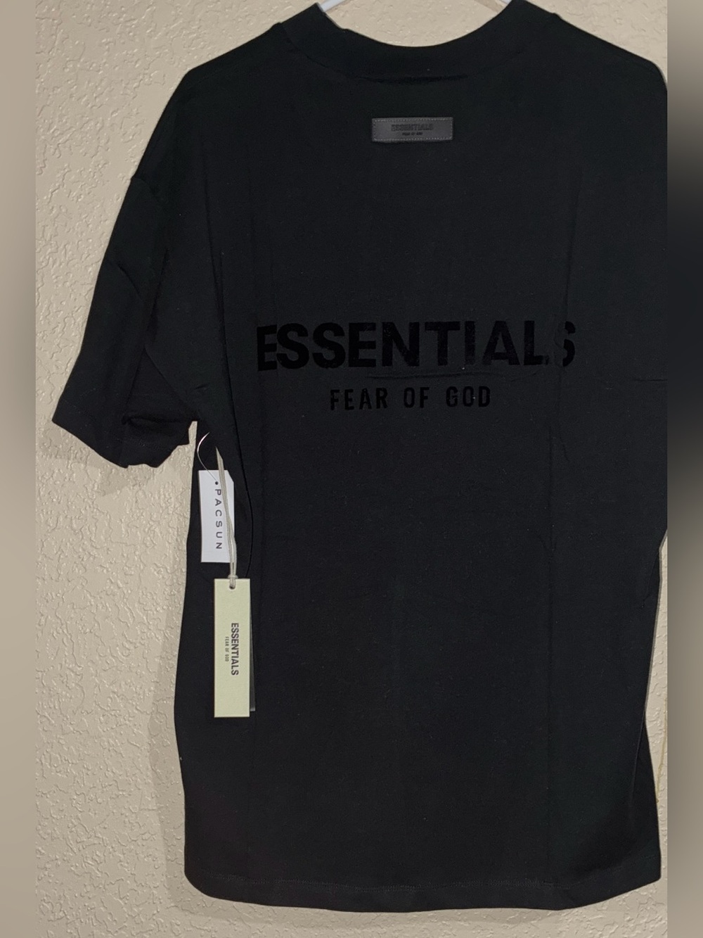 Fear of God ESSENTIALS Black Logo Short Sleeve Tee M